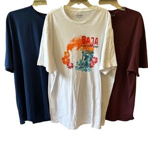 Chaps White Short Sleeve Tee with Graphic Design